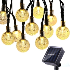 LED Crystal Ball LED Solar Lamp Power LED String Fairy Lights Garlands Garden Christmas Decor for Outdoor