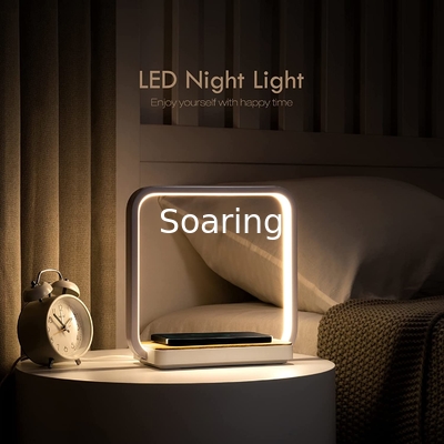Bedside Lamp with Qi Wireless Charger, Table lamp 3 Step Dimmable Touch Control Desk Lamp for for Living Room,Kids Room