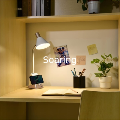Desk Lamp with USB Charging Port & Type C Outlet for Devices Charging Warm Lights Desk Table Lamps with Wireless Charger