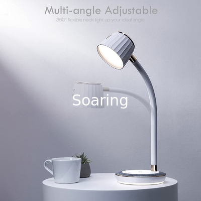 Desk Lamp with QI Wireless Charing Station LED Table Lamp Eye-Caring Table Lamp Nightstand Reading Lamp Study Light