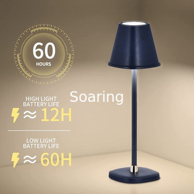 LED Cordless Table Lamp, Battery Operated Lamp, Touch Night Light, Minimalist Portable Desk Lamp for Couple Dinner