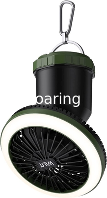 Camping Fan with LED Light,  Fan with Hanging Hook Ceiling Fan for Tent Car Desk Outdoor Emergency Outage Hurricane