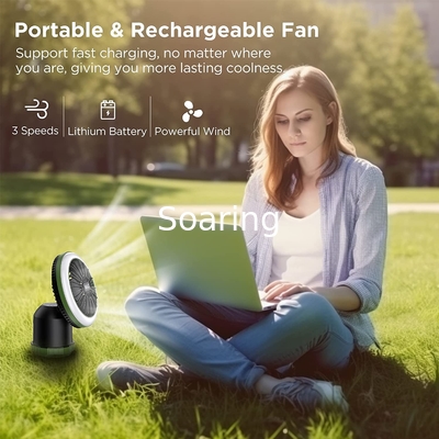 Camping Fan with LED Light,  Fan with Hanging Hook Ceiling Fan for Tent Car Desk Outdoor Emergency Outage Hurricane