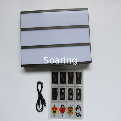 Home Decor Large Light Box with Letters and Characters, Wall Mounted or Tabletop, Battery or USB Powered, White