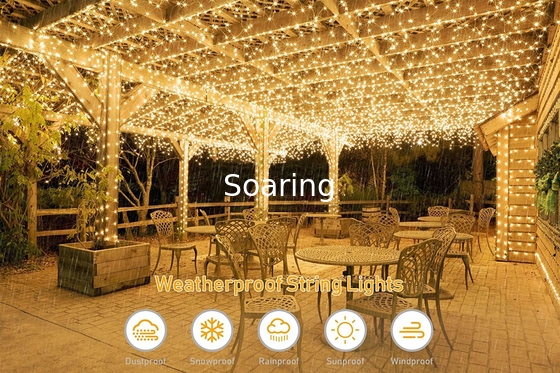 Solar String Lights Outdoor, Waterproof Copper Wire Solar Fairy Lights for Tree Garden Xmas Party Wedding