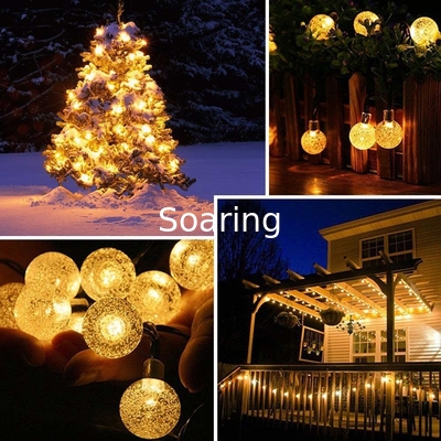 LED Crystal Ball LED Solar Lamp Power LED String Fairy Lights Garlands Garden Christmas Decor for Outdoor