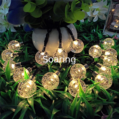 LED Crystal Ball LED Solar Lamp Power LED String Fairy Lights Garlands Garden Christmas Decor for Outdoor