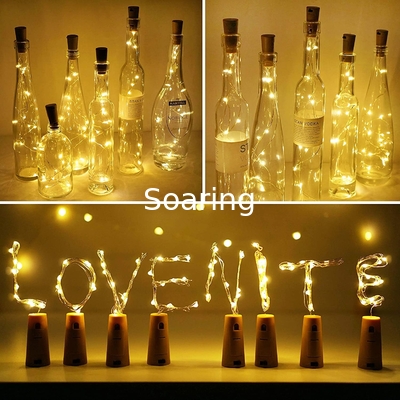 LoveNite Wine Bottle Lights with Cork, String Lights for DIY, Party, Decor, Christmas, Halloween,Wedding(Warm White)