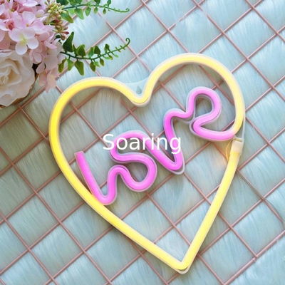 Love Heart Wall Hanging Decor LED Neon Sign Light Wedding Christmas Party Home Decoration Holiday Lighting