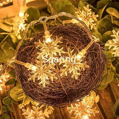 LED Snowflake Lights String Lights Christmas Holiday Home Garden Patio Party Decoration Indoor Outdoor Celebration Light