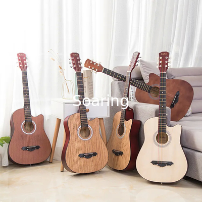 38 Inch Wood Guitar With Case and Accessories for Kids/Boys/Girls/Teens/Beginners (Black)