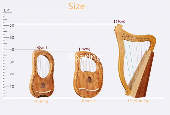 16 String Wooden Lyre Harp Guitar for Sale