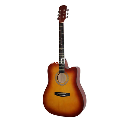 Guitar Wholesale 6 String 40 inch Spruce Veneer acoustic electric Guitar for beginner