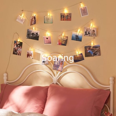 Photo Clip String Lights LED Battery Pictures Bedroom Wall Patio Halloween Thanksgiving Christmas Party Wedding Decor
